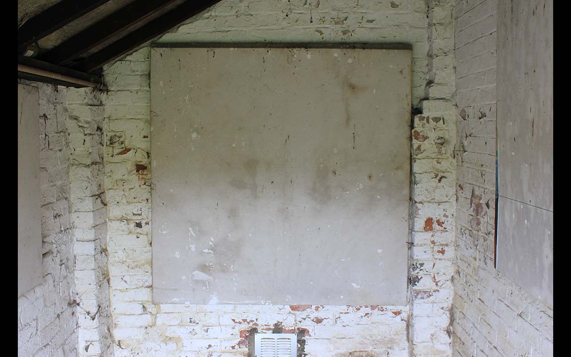 Les Ann�e Pass�es - cloth covered oil paintings - stored in open barn since 1985 - 2017