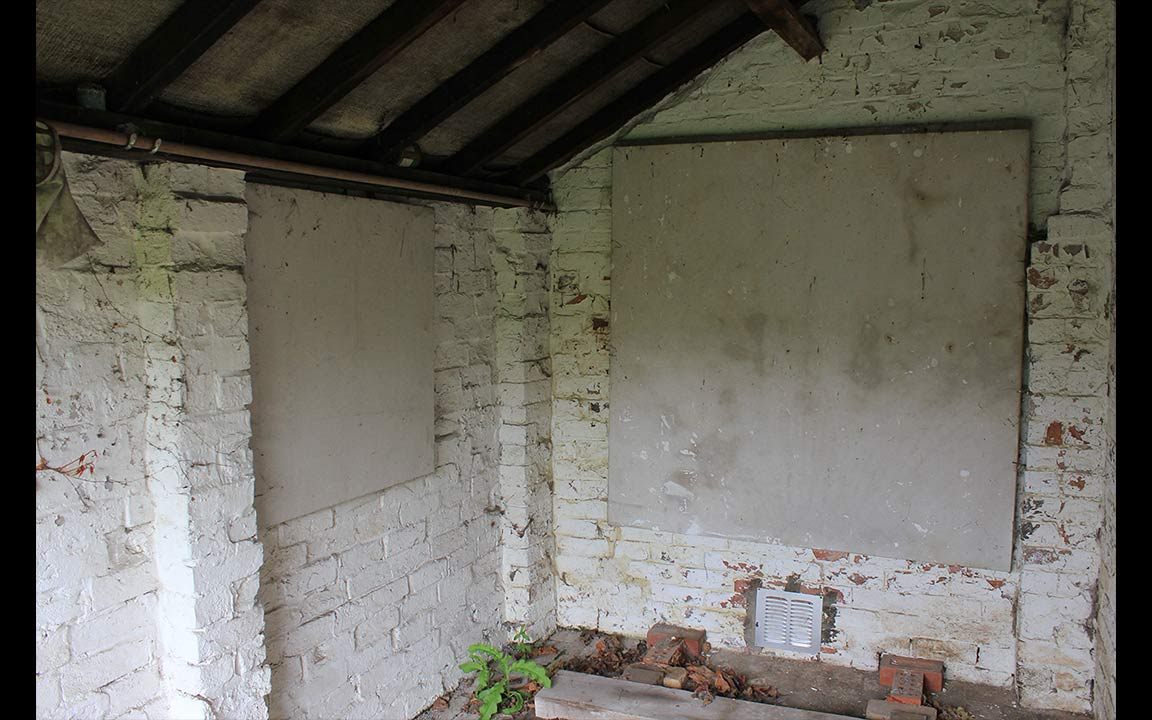 Les Ann�e Pass�es - cloth covered oil paintings - stored in open barn since 1985 - 2017